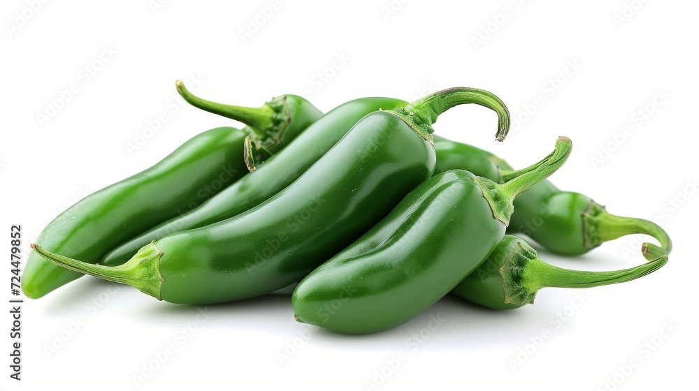 Jalapeno peppers isolated on white background Jalapeno peppers isolated on white background