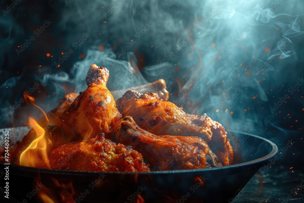 Chicken Machboos Banner Design Dark Background