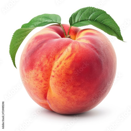 Peach Fruit Redpink On White Background, Illustrations Images photo