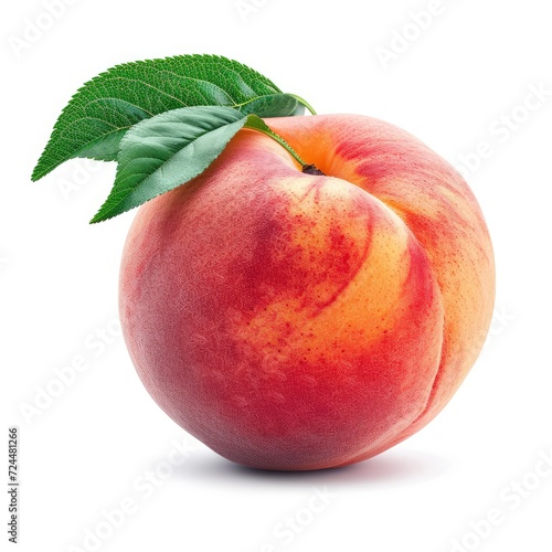 Peach Fruit Redpink On White Background, Illustrations Images photo