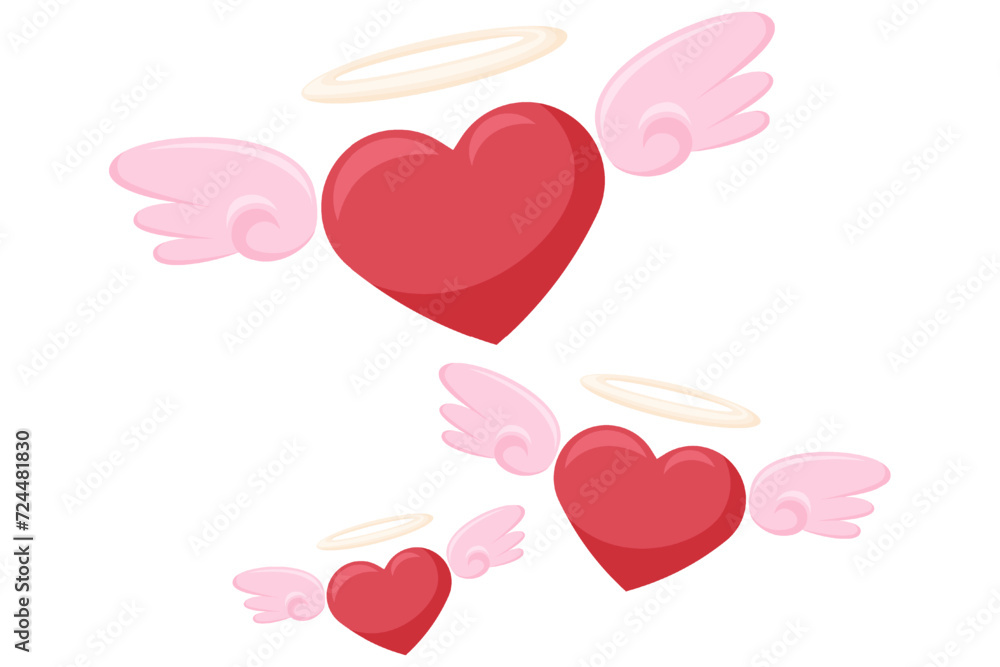 Winged Heart Cute Valentine Day Sticker