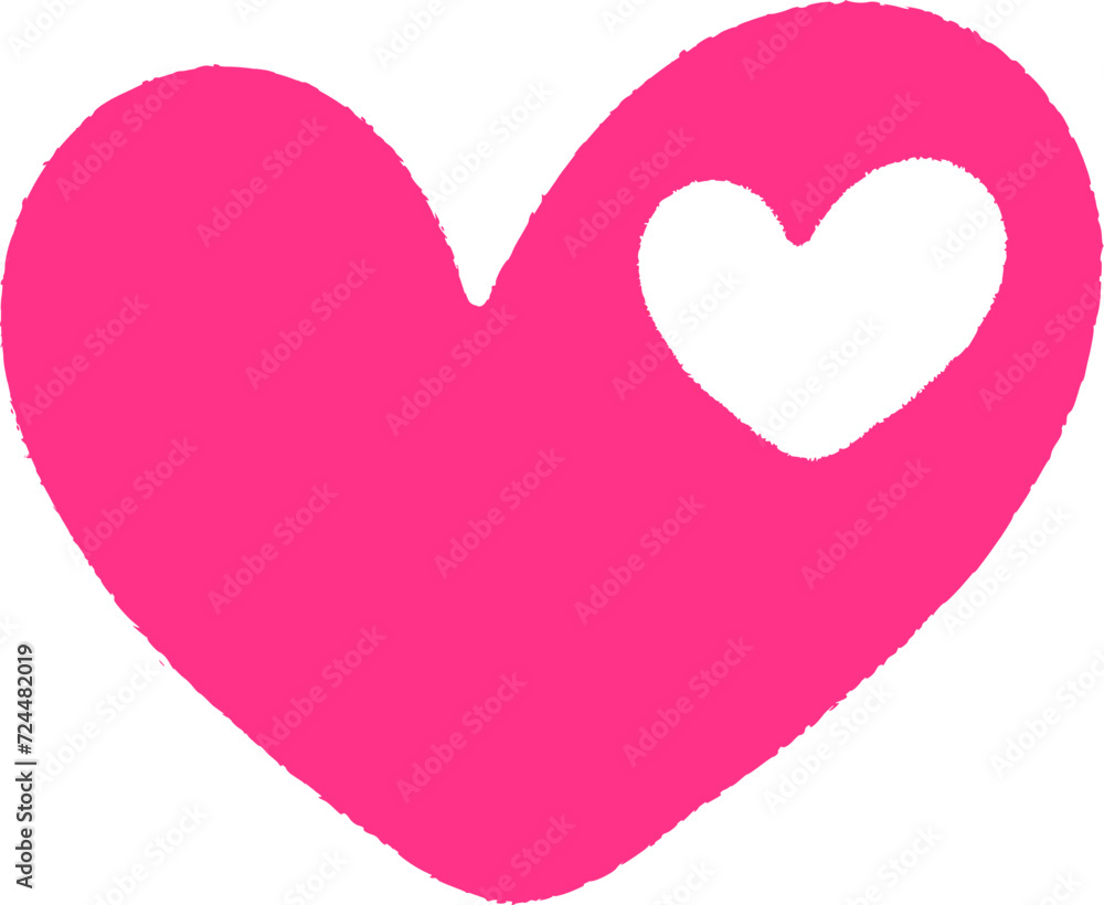 Pink heart element vector