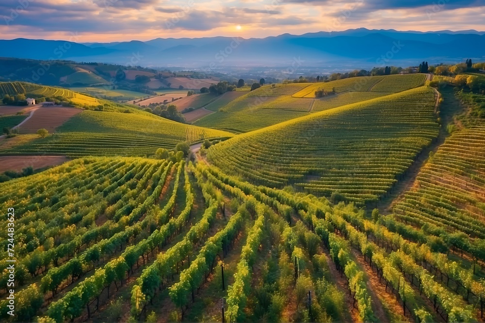 Aerial View of Colorful Vineyards

Drone photography capturing colorful vineyards from above, lush greenery