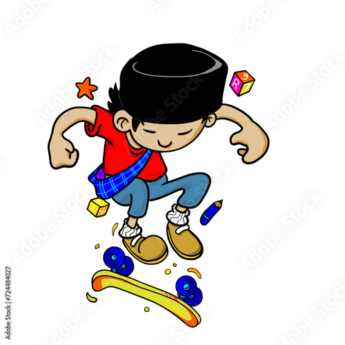 playing skate boy