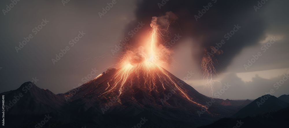 volcano eruption, lightning, disaster 11