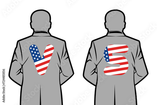 Pre-election debates of presidential candidates. US Presidential election, voting for your candidate.