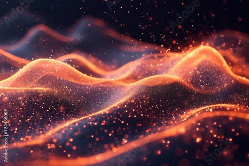 abstract wave particle harmony