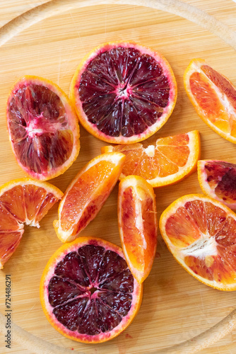 Red Oranges close up white backround