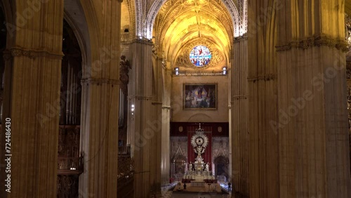 Interior of Seville Cathedral, Andalusia, Spain