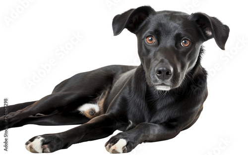 Angry Merle Noir in Black Color Isolated on Transparent Background.