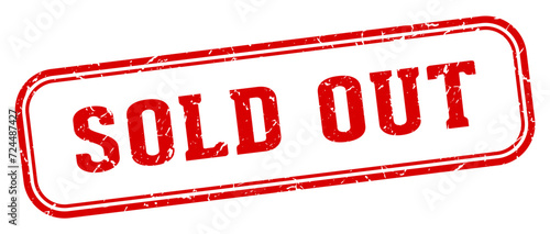 sold out stamp. sold out rectangular stamp on white background