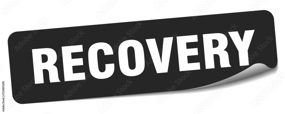 recovery sticker. recovery label recovery sticker. recovery label