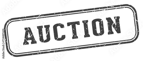 auction stamp. auction rectangular stamp on white background