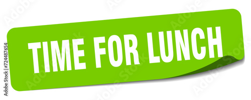 time for lunch sticker. time for lunch label
