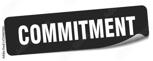 commitment sticker. commitment label