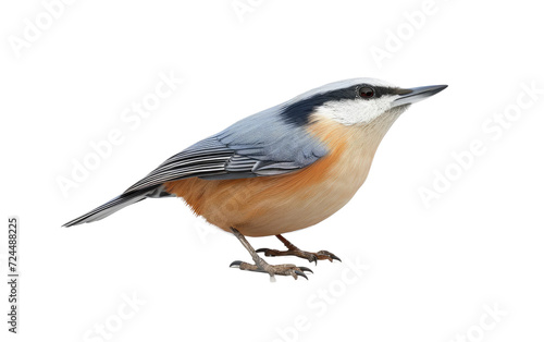 Nuthatch and Its Gravity-Defying Feats Isolated on Transparent Background. © Umer Ejaz