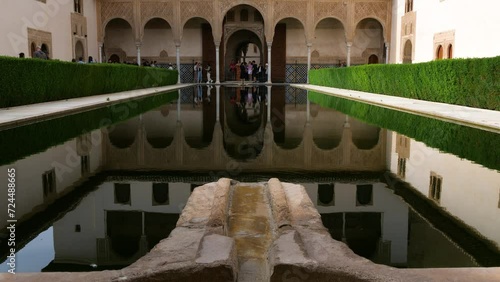 The Court of the Myrtles (Patio de los Arrayanes) in Alhambra, Granada, Spain photo
