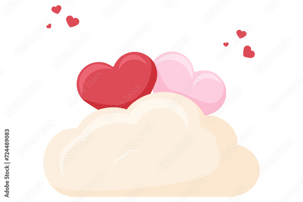 Love Cloud Cute Valentine Day Sticker