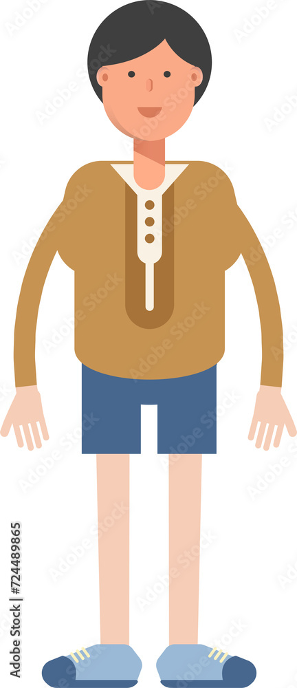 Boy Student Character Standing
