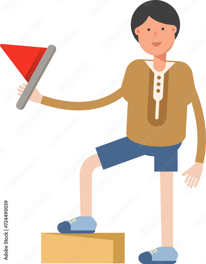 Boy Student Character Holding Flag
Boy Student Character Holding Flag