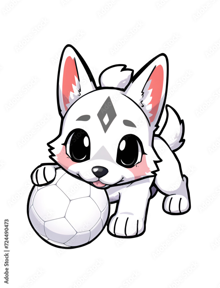 dog with ball dog with ball