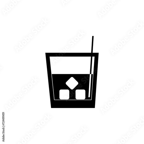 Glass of whiskey icon Vector