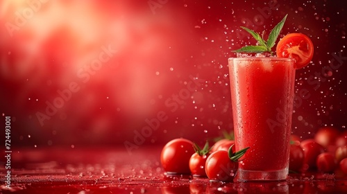 Beautiful background for tomato juice advertising © olegganko