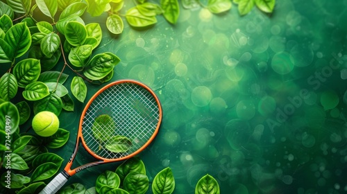 Beautiful background for tennis sport club advertising © olegganko