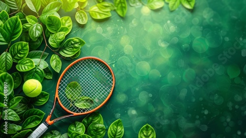Beautiful background for tennis sport club advertising