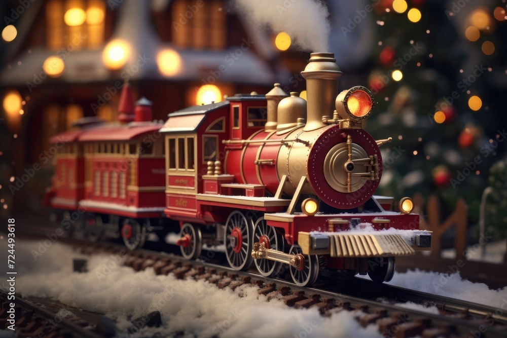 Christmas Train Ride: Dress the baby as a conductor and set up a scene with a miniature Christmas train. Baby fashion christmas.