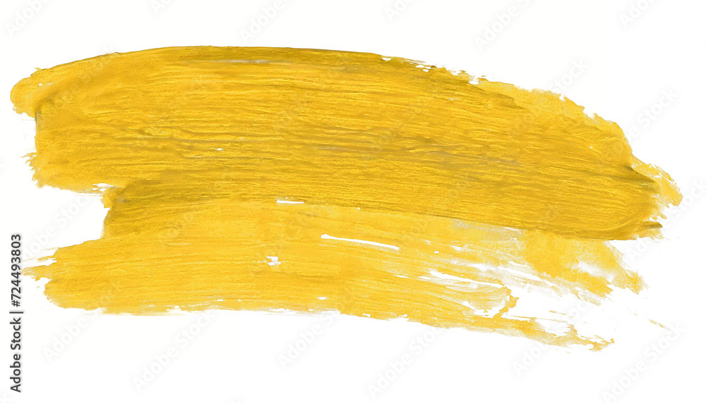 yellow watercolor brush stroke isolated texture paint	