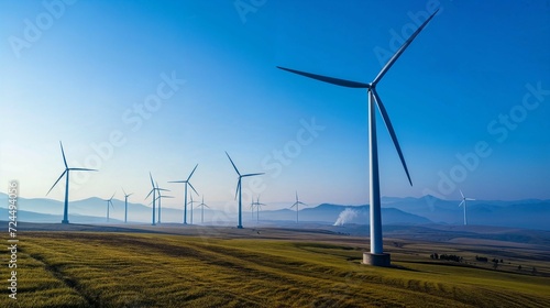 champs d'éolienne géante 