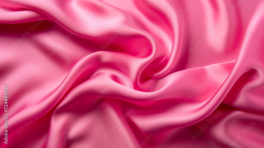 Fototapeta premium Luxury Blue Silk Fabric Texture. Satin Background. Elegantly Draped To Create Smooth Waves That Play With Light And Shadow