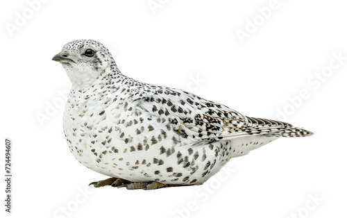 The Resilient Rock Ptarmigan in Natural Splendor Isolated on Transparent Background.