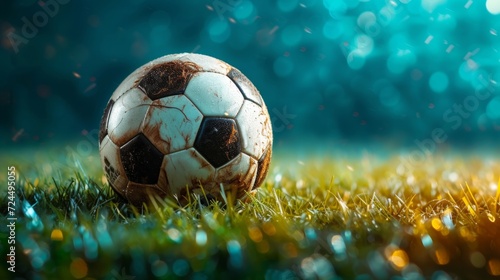 Beautiful background for soccer game advertising