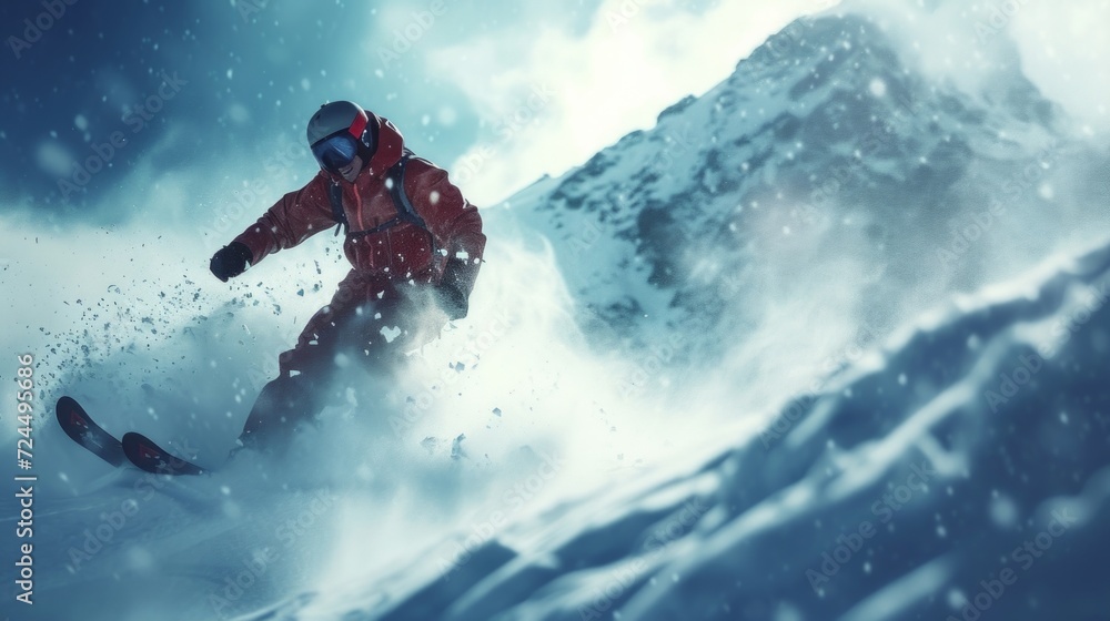 Beautiful background for snowboarding advertising Beautiful background for snowboarding advertising