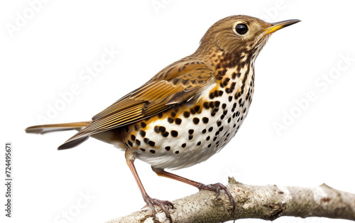 Song Thrush Birds and the Echoes of Countryside Isolated on Transparent Background. photo