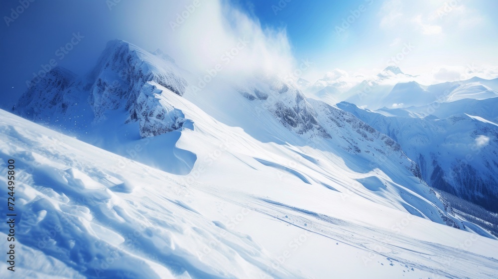 Beautiful background for snowboarding advertising Beautiful background for snowboarding advertising