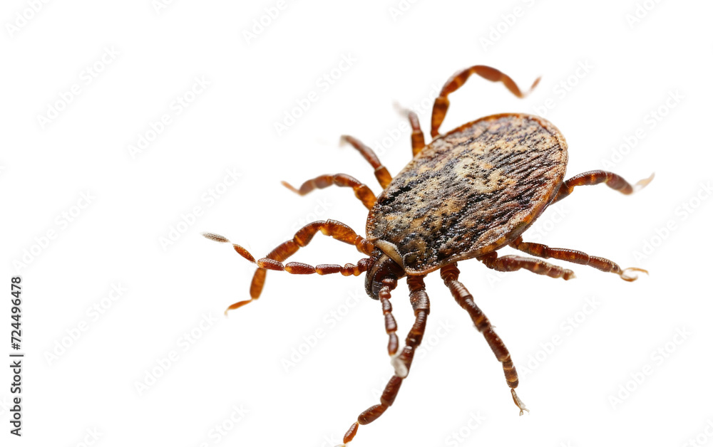 The World of Ticks Unveiled Isolated on Transparent Background.