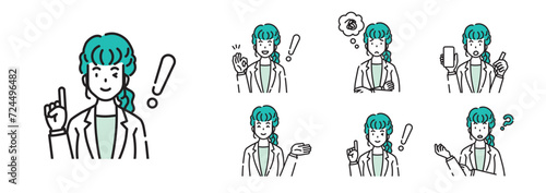 先生　講師　医者　イラスト　セット