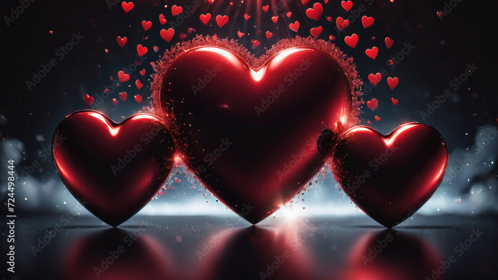 Heart background, Love hearts particles wallpaper, Wedding hearts