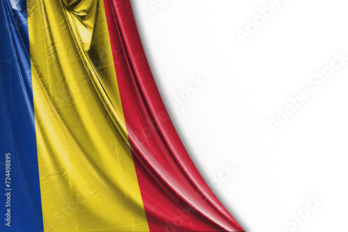 Romania flag on transparent background. photo