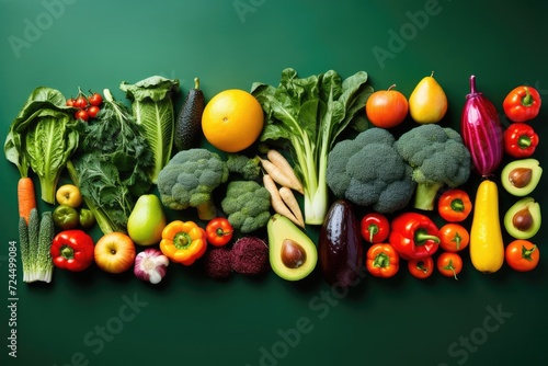 Colorful Display of Fresh Fruits and Vegetables for Healthy Eating Inspiration