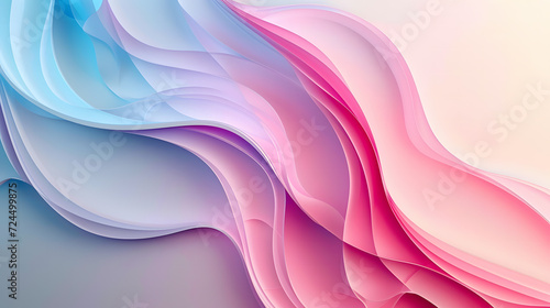 A colorful abstract background with a very smooth wallpaper powerpoint , smoke background with wavy lines , banner, space for text, wallpaper and background, Generative AI.