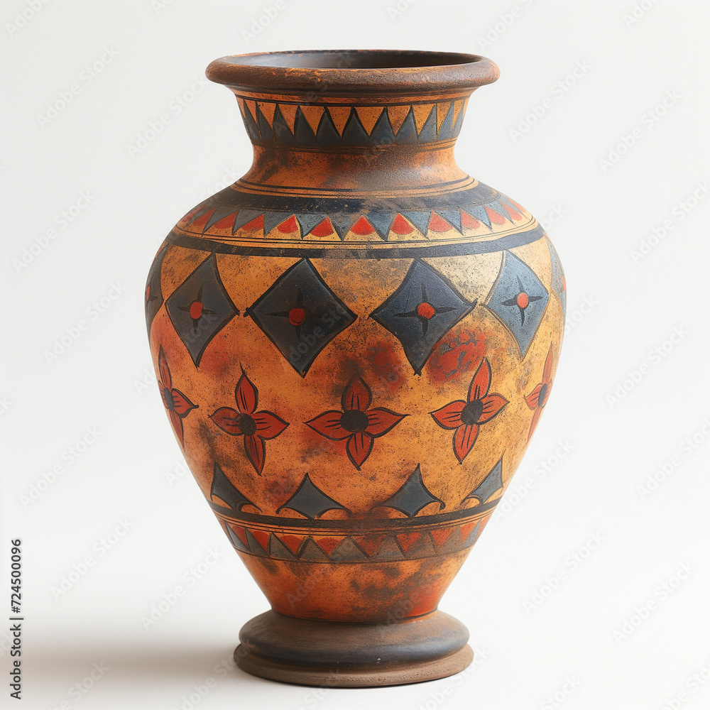 egypt  antique vase isolated on white