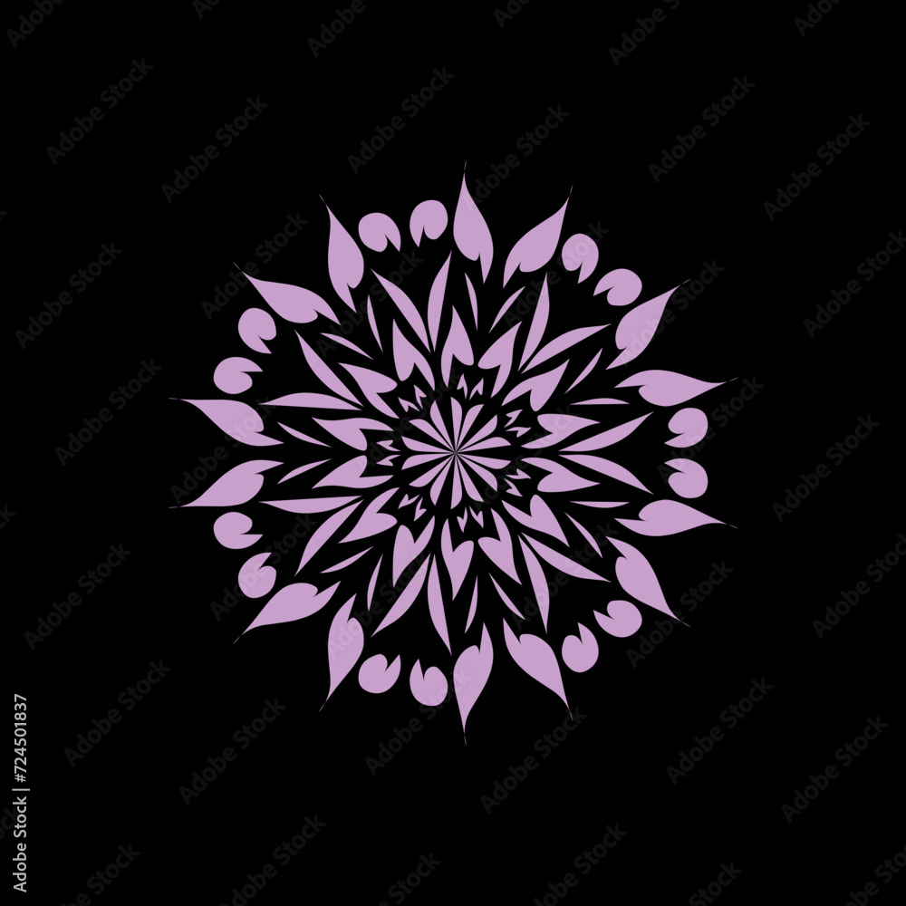Traditional Thai flower ornament design icon vector Traditional Thai flower ornament design icon vector