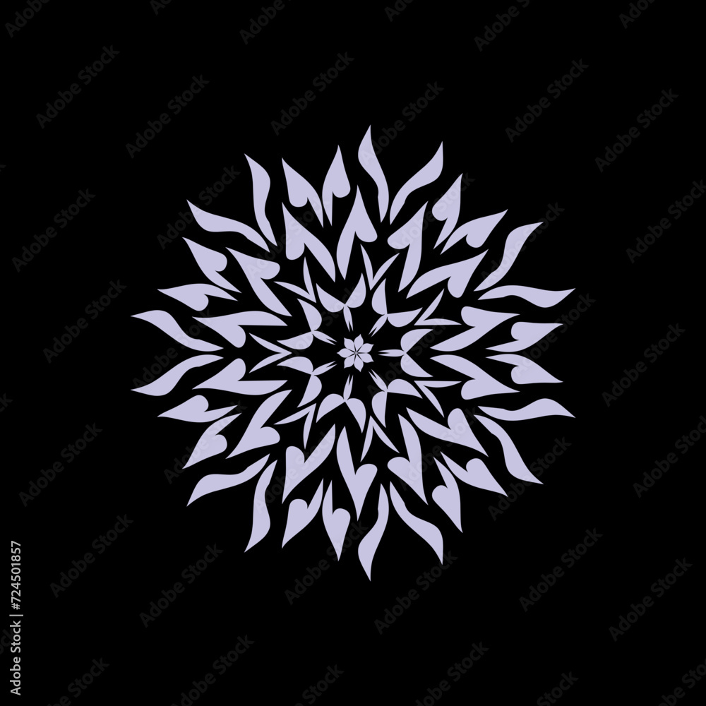 Traditional Thai flower ornament design icon vector Traditional Thai flower ornament design icon vector