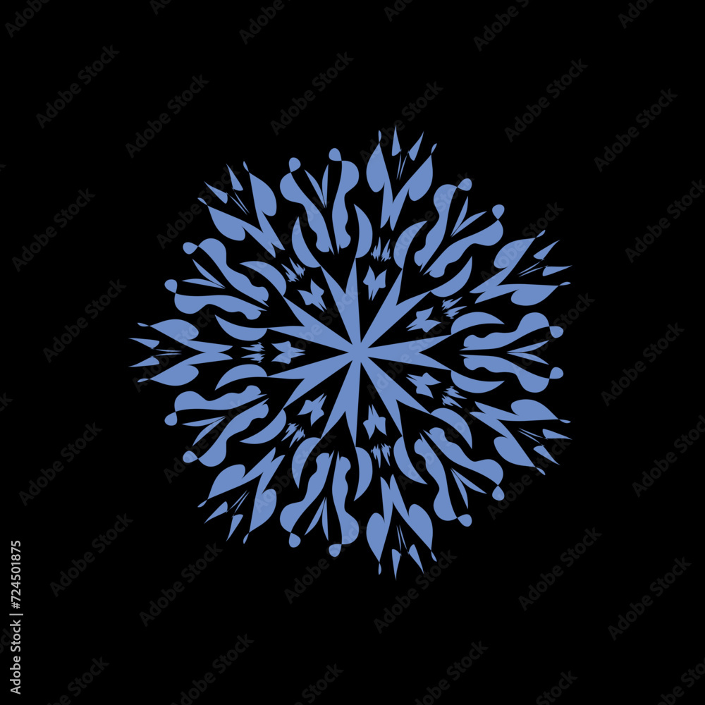Traditional Thai flower ornament design icon vector Traditional Thai flower ornament design icon vector