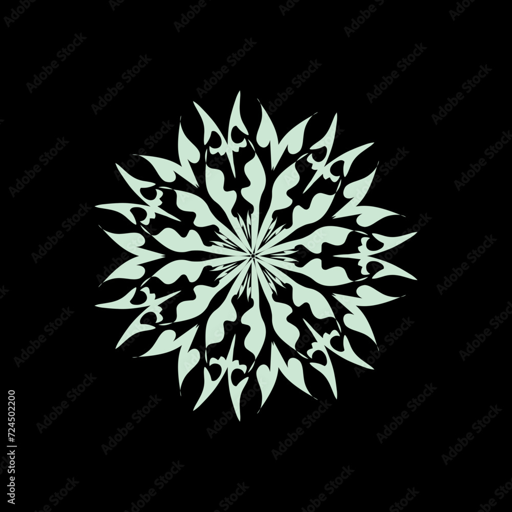 Hand drawn doodle ethnic mandala with color Hand drawn doodle ethnic mandala with color