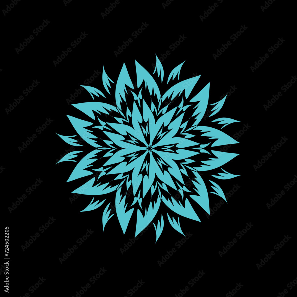 Hand drawn doodle ethnic mandala with color Hand drawn doodle ethnic mandala with color